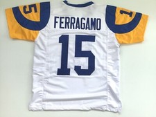 UNSIGNED CUSTOM Sewn Stitched Vince Ferragamo White Jersey - M, L, XL, 2XL