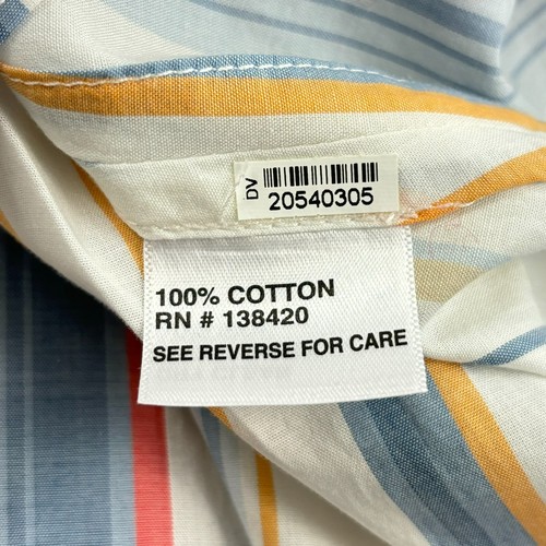 Per Se Carlisle Button Up Shirt Damen 4 Multicolor Streifen Hi Lo Büro Reif - Bild 10 von 17