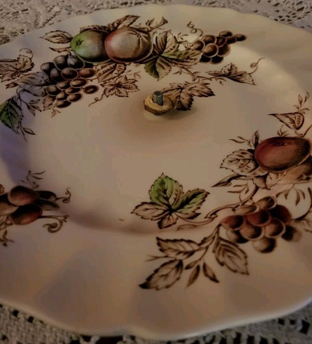Vtg Johnson Brothers Harvest Time 3 Tier Tray Made In England Relishes/Cakes - Picture 4 of 17