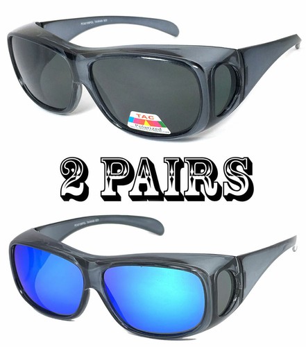 Polarized Mirror Lens FIT OVER Sunglasses Cover Rx Glasses UV Protect - Picture 25 of 26