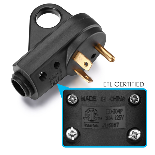 30AMP RV Male Plug with Easy Unplug Design, ETL Certified - Picture 4 of 5
