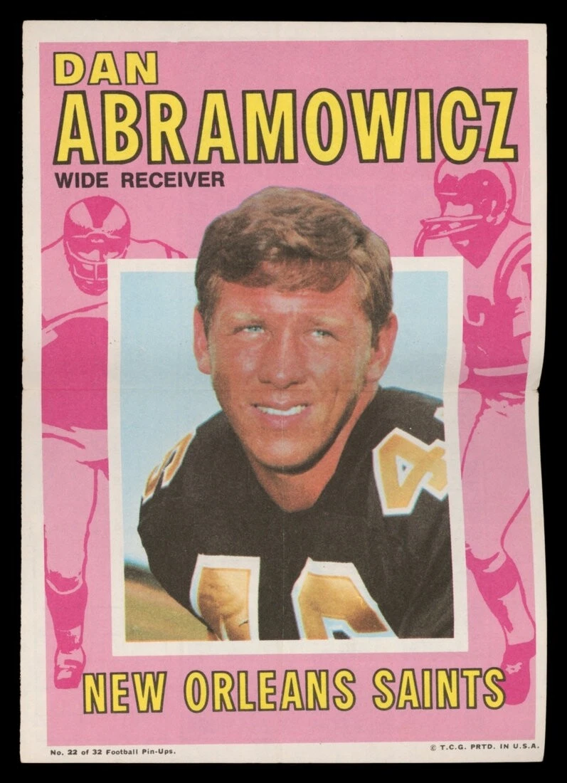 1971 Topps Posters Inserts Set-Break # 22 Dan Abramowicz *GMCARDS*
