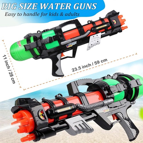 2 Pack Summer 1200cc Capacity 32ft Range Water Gun Squirt Toy For Kids Adults - Picture 2 of 12