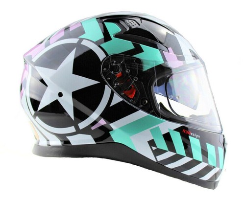 VIPER RS-V95 FULL FACE ACU GOLD DUAL VISOR MOTORCYCLE MOTORBIKE CRASH HELMET - Picture 60 of 68