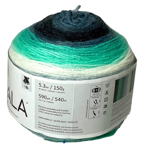 Lion Brand Mandala Yarn “Genie” 525-217 Acrylic Cake Skein, 5.3 Oz. NEW - Picture 3 of 4