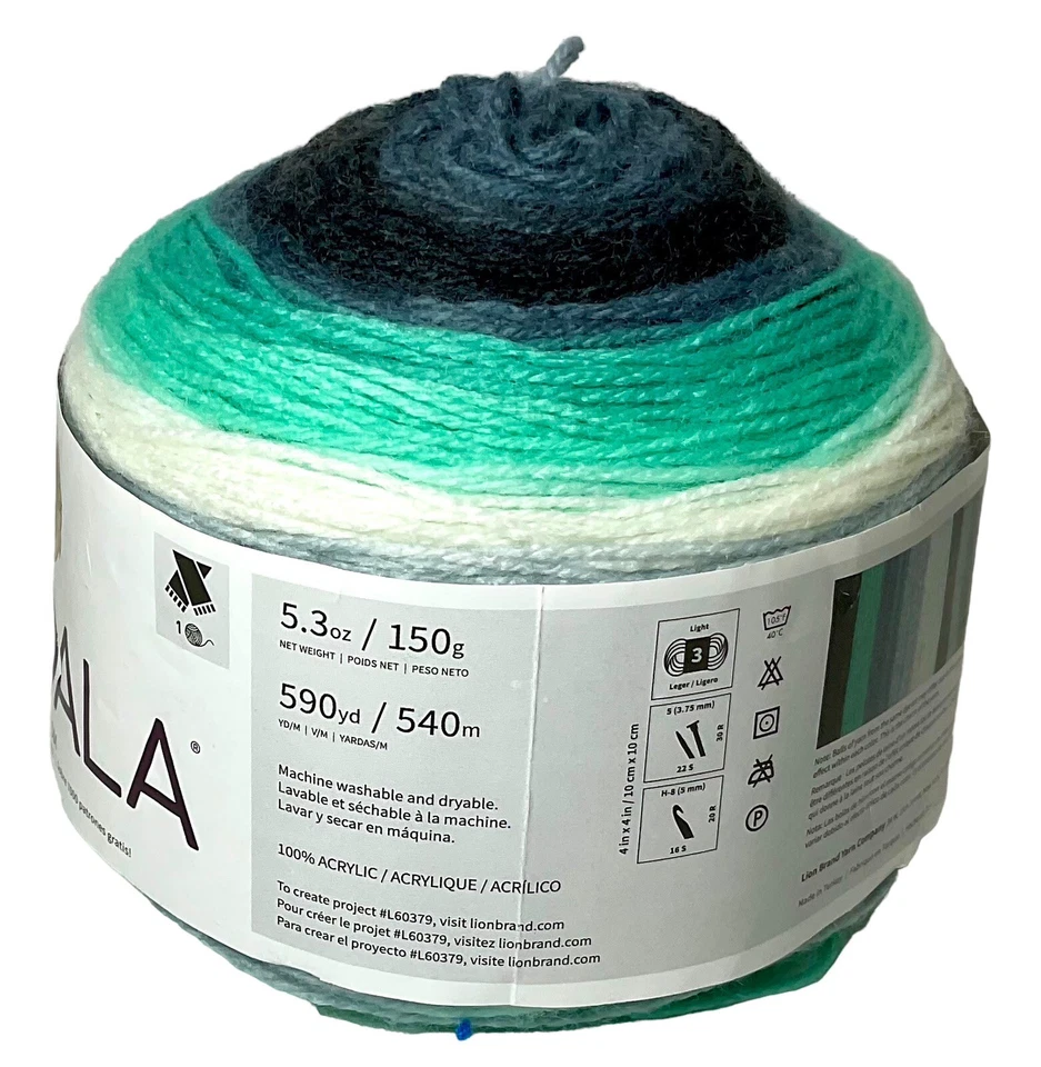 Lion Brand Mandala Yarn “Genie” 525-217 Acrylic Cake Skein, 5.3 Oz. NEW - Image 3 of 4