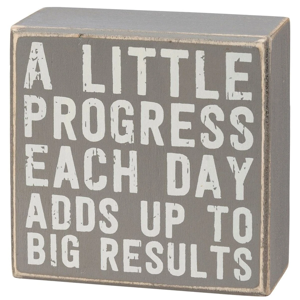 Primitives by Kathy Stay Humble Positive Thoughts Wood Box Sign Shelf Sitter Set - Image 2 of 4