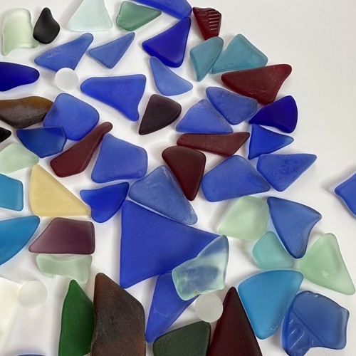 SEA GLASS One Pound Machine Tumbled Beach Glass Assorted Colors 0.5-2” - Picture 6 of 23