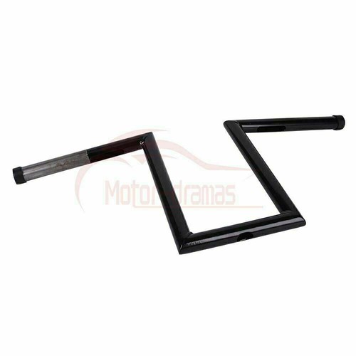 1" Black Z-Bar Motorcycle Handlebar Drag Bar For Harley Dyna Glide Tour Glide - Picture 2 of 6