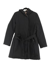 Liu Jo Women's Coat Uk 12 Black 100% Polyester Overcoat