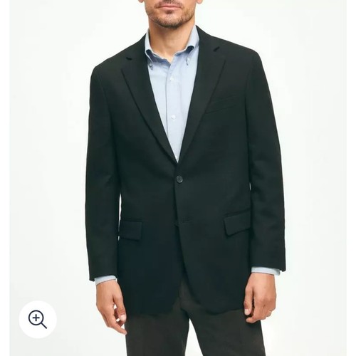 Brooks Brothers Tollegno 1900 Cashmere Madison Fit sportcoat, Black, Size 46R - Picture 3 of 15