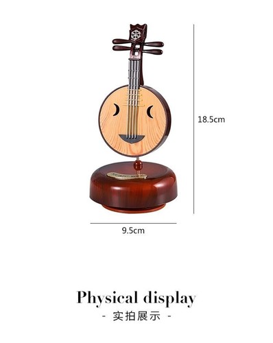 Vintage Harfe Spieluhr drehbar weiche Leier Deko Figur klassisch Geschenk Ornament - Bild 7 von 9