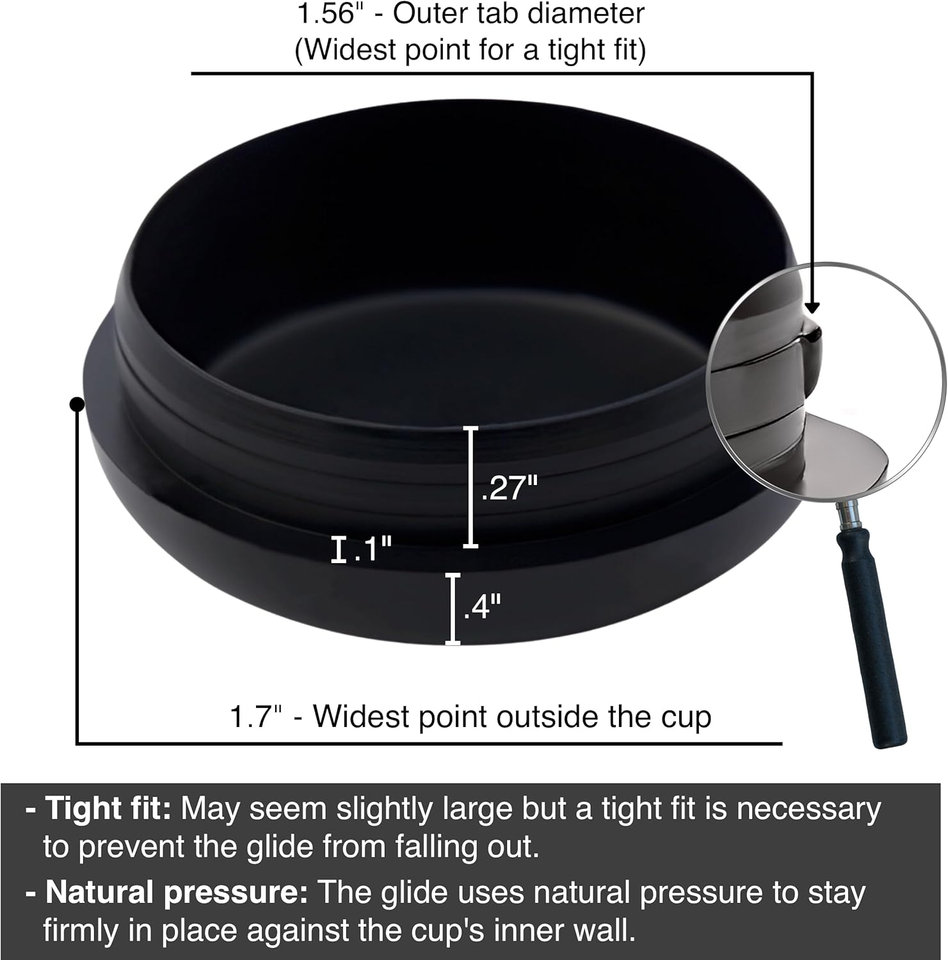 11/2" Wrought Iron Patio Furniture Feet Caps round Plastic Outdoor