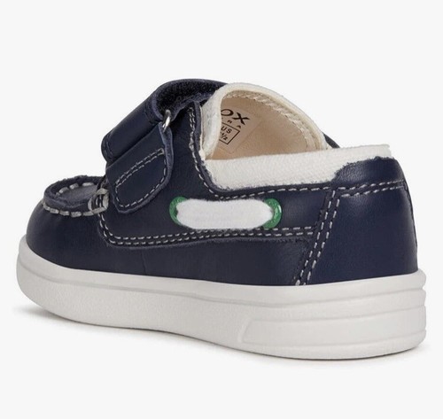 Mocasines Geox Boys J Djrock, B022CC azul marino/blanco Reino Unido infantil Reino Unido talla 7 UE 234 #989 - Imagen 5 de 17