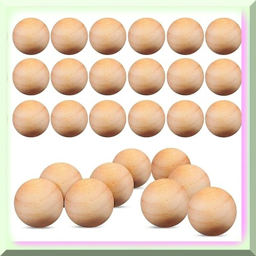 CraftyWood Roundies - 100pcs 12mm Unfinished Wooden Balls for DIY Projects, Kids - Picture 7 of 7