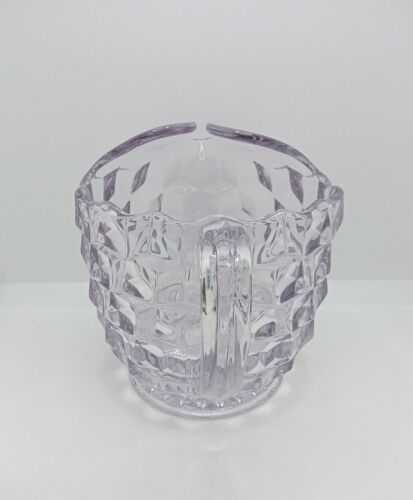 RARE Vtg Pake Purple Cubist Glass Squat Pitcher W/Ice Lip. - Picture 2 of 8
