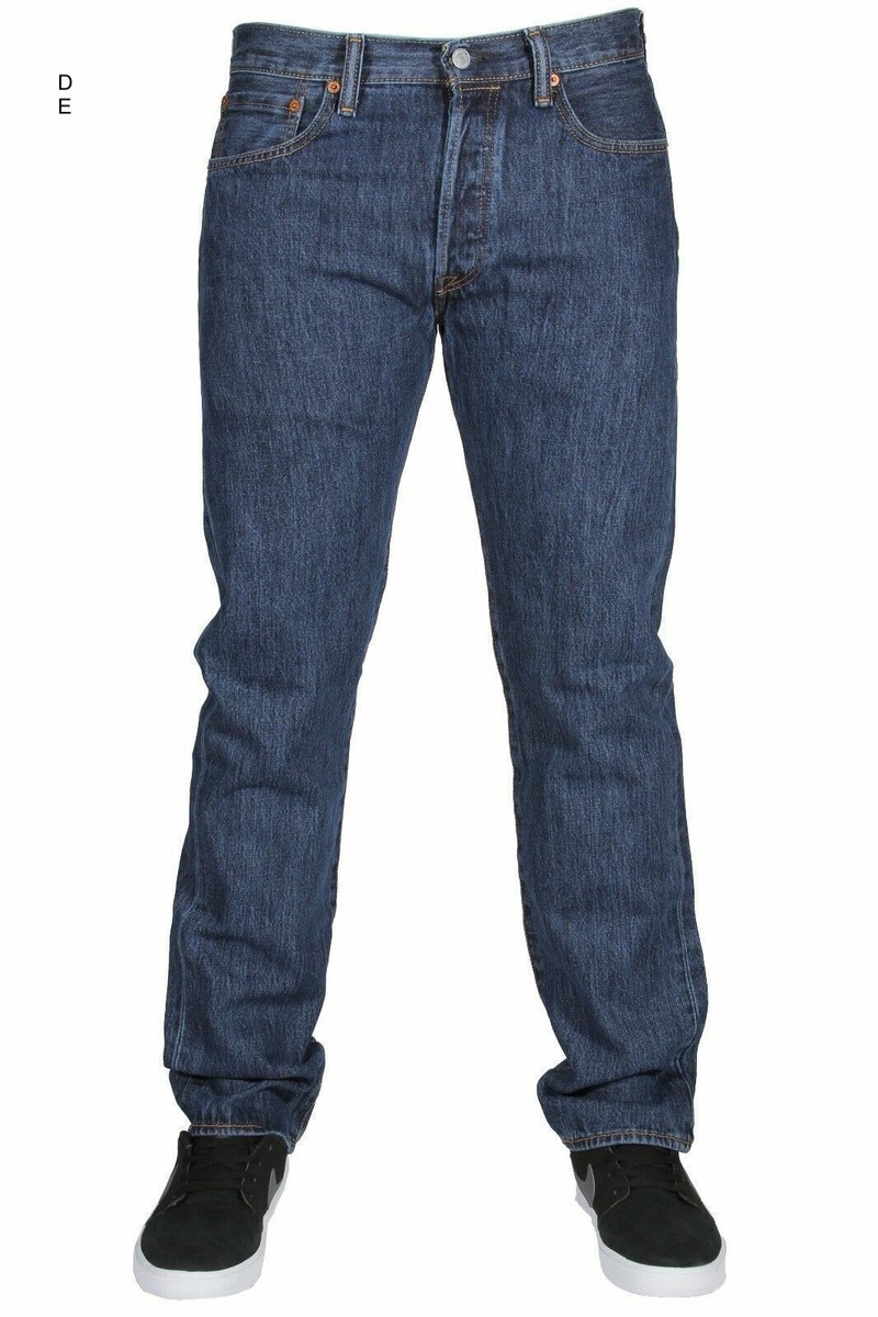 Levis 501 Original Fit Jeans Straight Leg Button Fly 100