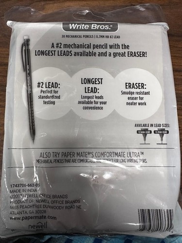 Nuevos lápices mecánicos Paper Mate escribir bro 30 unidades 0,7 mm - Imagen 2 de 4