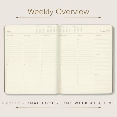 Professional Weekly Monthly Planner 2025, Elegantly Bound Calendar Planner an... - Picture 3 of 9