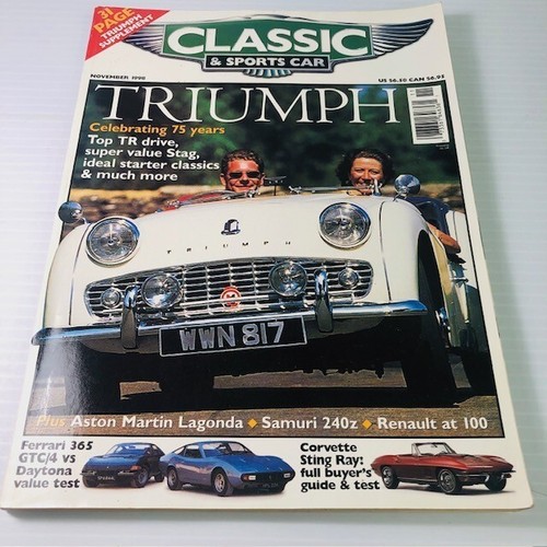 Classic And Sportscar Magazine 1998 November Triumph TR, Ashton Martin Lagonda - Picture 1 of 10