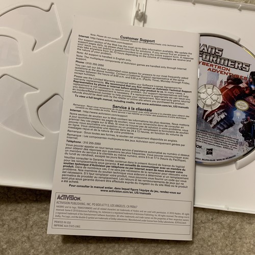 Nintendo Wii Transformers Cybertron Adventures Video Game Complete 2010 - Foto 10 di 10