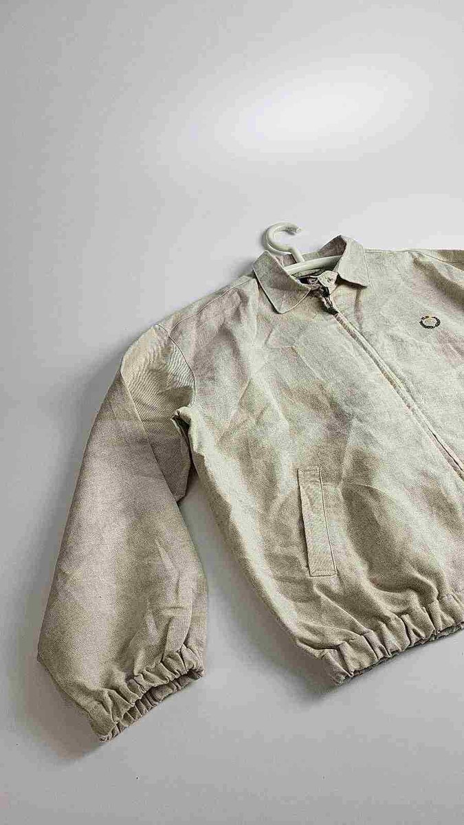 RALPH LAUREN CHAPS Cotton Full Zip Jacket Coat Vintage 1990s M Tan
