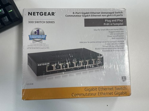 NETGEAR GS308-300PAS GS308 8 Gigabit Port Unmanaged Ethernet Switch - Picture 1 of 2