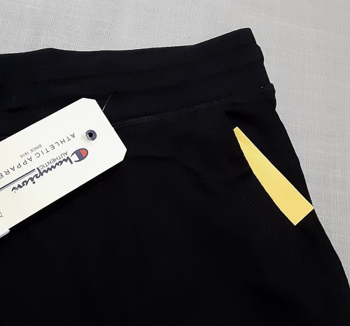 Champion sz:L Womens Drawstring Elastic Waist Athletic Casual Ankle Pants Black - Picture 8 of 11