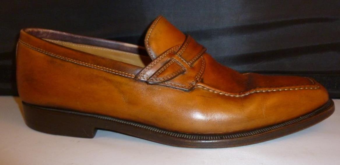 Para Hombre Sutor antideslizante en mocasines de lado Mantellassi Marrón Correa Talla 9 Usado En Excelente Condición Para Hombre Sutor antideslizante en mocasines de lado Mantellassi Marrón Correa Talla 9 Usado En Excelente Condición