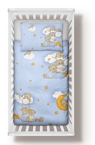 Baby Bedding Set Duvet Cover + Pillowcase 120x90 cm Boys Girls Cot 100% Cotton - Picture 46 of 57