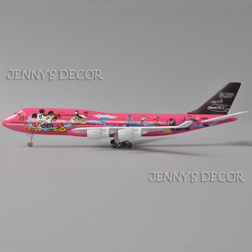 1:350 Diecast Model Plane Toy Japan Airlines JAL Boeing 747 Mickey Painting - Picture 5 of 7