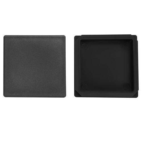 2PCS 4" Square Bumper Plug For RV Camper Trailer Rubber Black - Picture 13 of 18