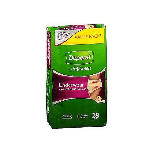 Depend Fit Flex Damen Inkontinenzunterwäsche maximale Saugfähigkeit 28 Ct 6er Pack