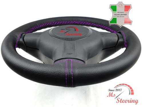 PARA CHRYSLER SEBRING 05-07 CUBIERTA VOLANTE CUERO NEGRO, MORADO 2 PUNTA - Imagen 2 de 12