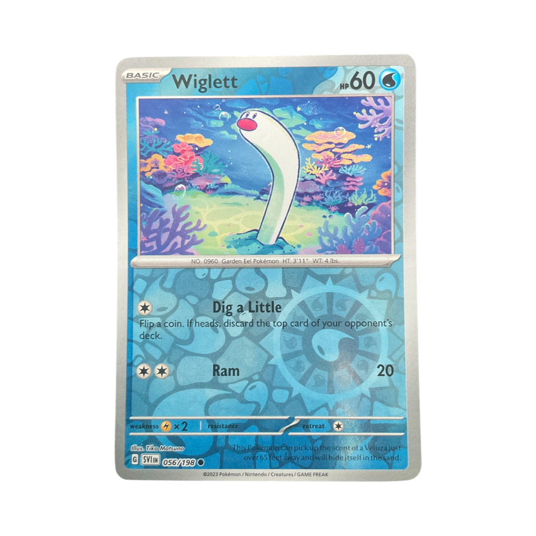 Pokemon TCG Wiglett 056/198 Reverse Holo Scarlet Violet | eBay