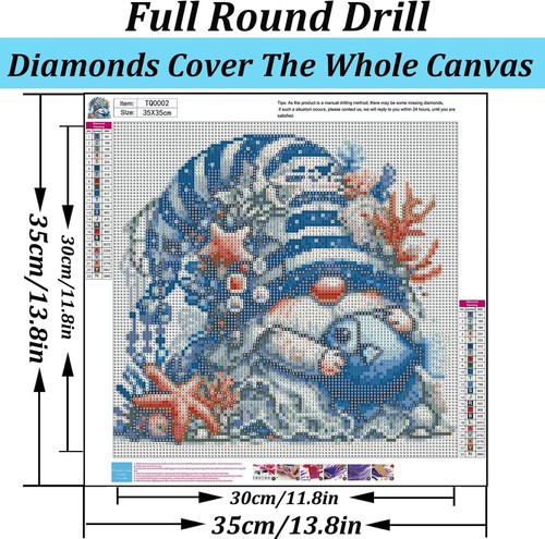 Gnome Starfish Diamond Art Kits for Adults, 5D Diamond Painting Kits for Adults - Picture 5 of 7