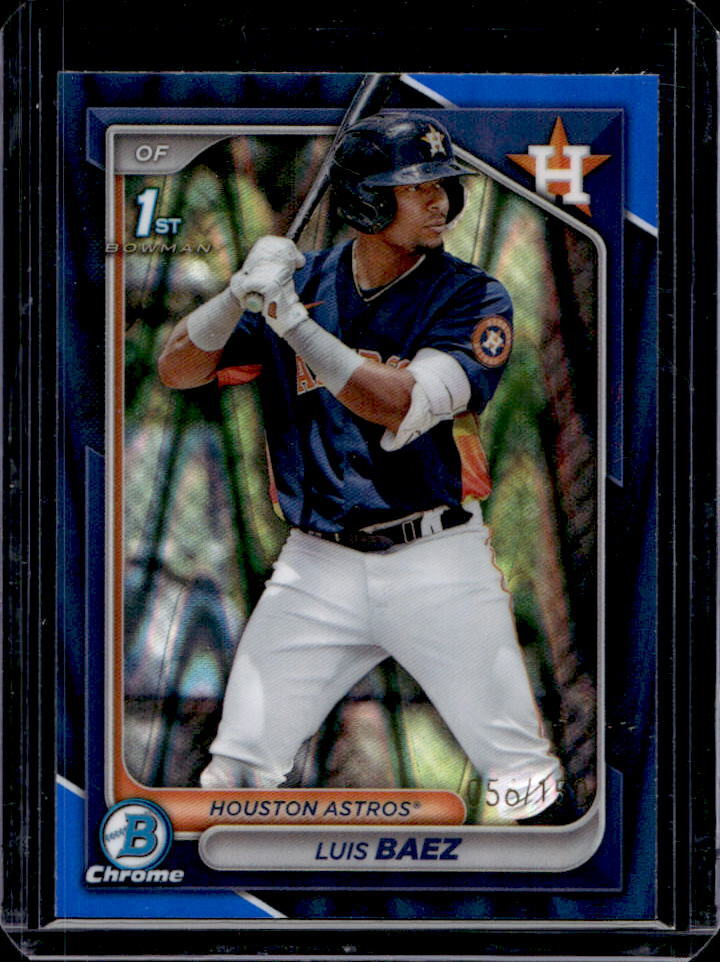 2024 Bowman Chrome Luis Baez 1st Prospect Blue Raywave Refractor #56/150