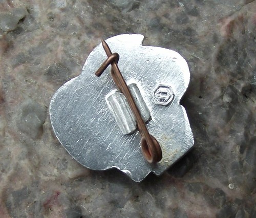 Vintage Sowjetunion russische weiße Taube Weltfrieden Mupy Mup Rose Pin Abzeichen - Bild 2 von 2