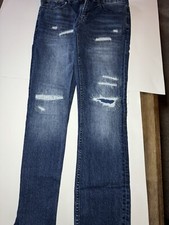 RSQ Jeans London Skinny Teen Pants Dk Denim Straight Leg Cotton Blend Sz 28 x 30