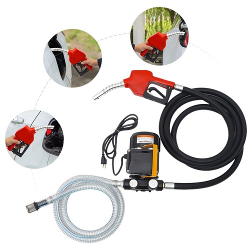 550W 110V Electric Oil Fuel Diesel Gas Transfer Pump W/Meter Hose with Nozzle - Picture 2 of 15