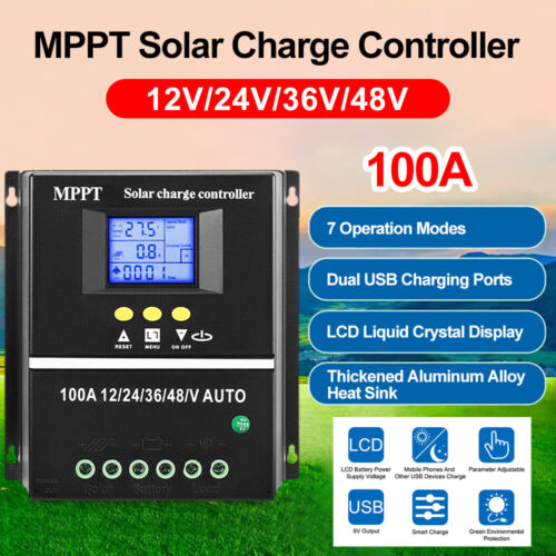 4000W 100A MPPT Solar PV Regulators 12V/24V/36V/48V Solar Charge Controller USB - Picture 6 of 19
