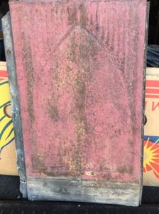Details About Antique Tin Metal Reclaimed Pressed Wall Roof Ceiling Tiles 9 X 14 Red Set Of 4