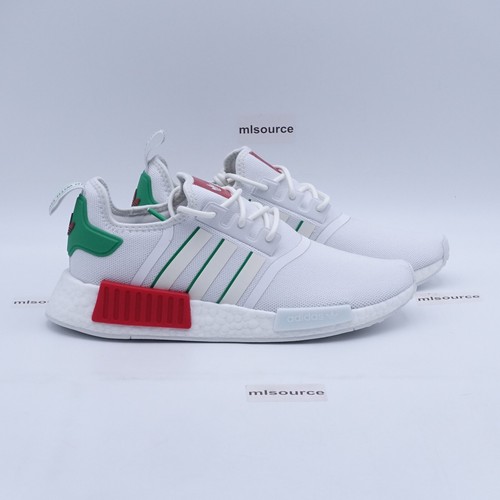 Size 11.5 Men's adidas Originals NMD_R1 Mexico Shoes HQ1434 White/Green/Red - Picture 3 of 7