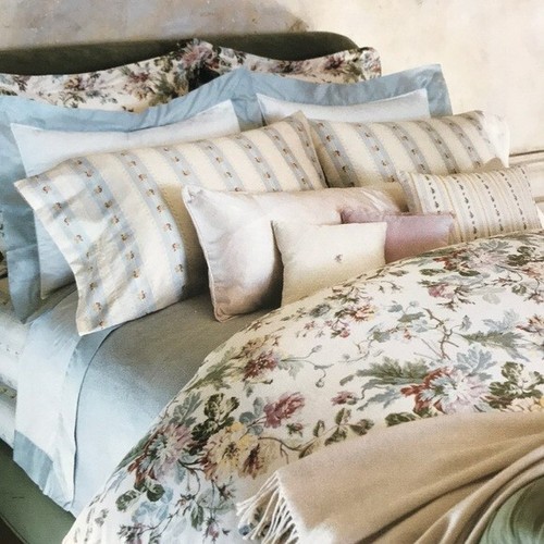 Ralph Lauren Wentworth Floral Duvet Set + Stripe Queen Sheet Set + 2 Pillows - Picture 2 of 2