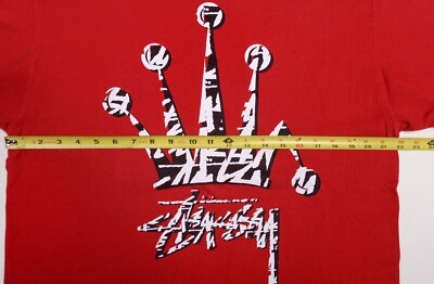Vintage Stussy Old Crown T-Shirt Men's XL Tee Red Broken Vintage Stussy Old Crown T-Shirt Men's XL Tee Red Broken