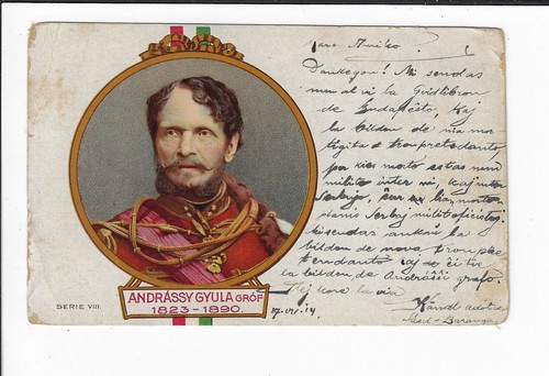 1921 Nestle Advertising Postcard Andrassy Gyula Prime Minister Hungary p1185 - Picture 1 of 2