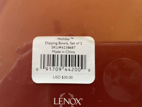 Lenox Holiday Weihnachten 4" Dipp Snack Nuss Schüsseln 2er Set Stechpalme & Beeren Neu aus altem Lagerbestand - Bild 4 von 11