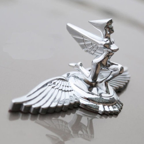 Legierung Nymphe Flügel Göttin Adler Auto Kühlerfigur Emblem Abzeichen Aufkleber - Bild 13 von 28