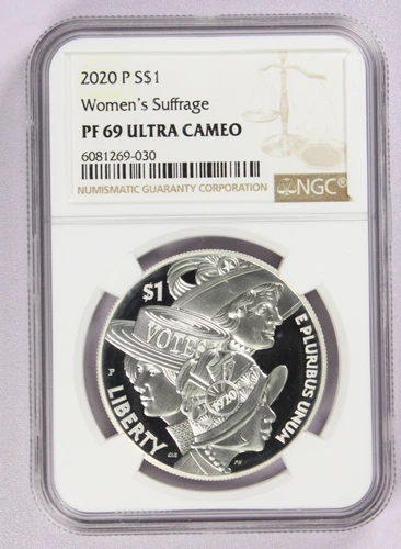 2020-P $1 Women's Suffrage Silver Dollar Commemorative NGC PF69 Ultra Cameo