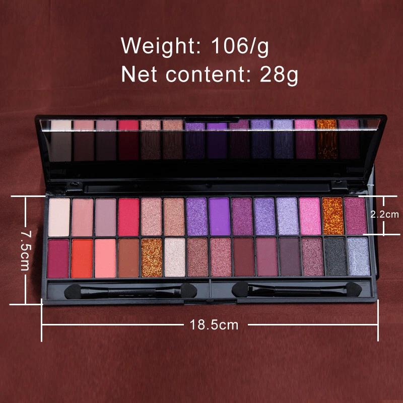New 28 Color Matte Pearly Eyeshadow Palette Warm Natural Glam Look Shadow Pallet - Image 3 of 4